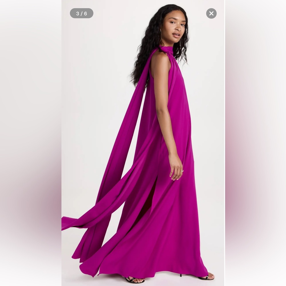 Black Halo Henna Gown, magenta color, large